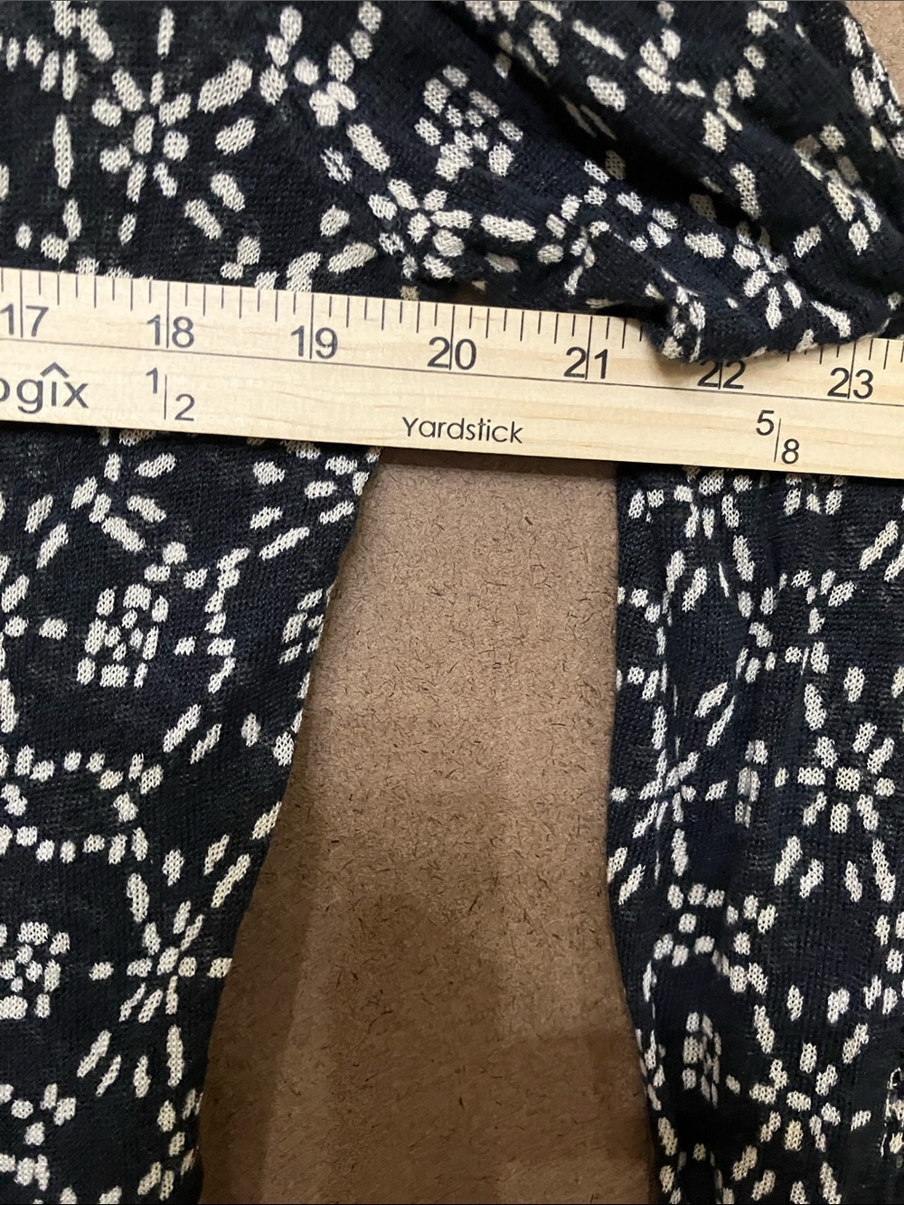 Lucky Brand Black and White Geometric Open-Front Cardigan - Picture 7 of 12